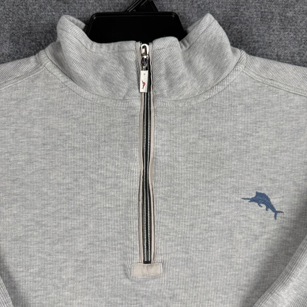 Quarter Zip Pullover Tommy Bahama Relax Men’s Light Gray Medium
